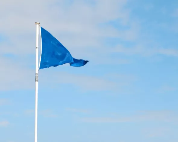 Bandera azul playa